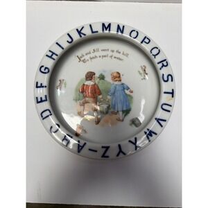ABC Jack and Jill‎ Bavaria Schumann Transferware Baby Dish Vintage